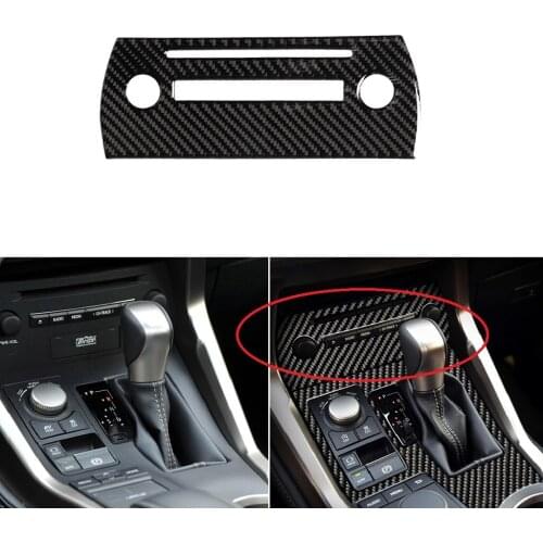 Carbon Fiber Car Interior CD Control Panel Frame Trim Cover Fit for Lexus NX 200 200t 300h 2014-2019 car styling accessories