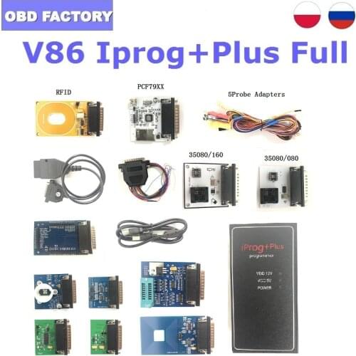 V86 IPROG+ Plus Ful Set ECU Programmer with Box More Functions Support Change SN More Scripts Than IPROG Pro Replace Digiprog3