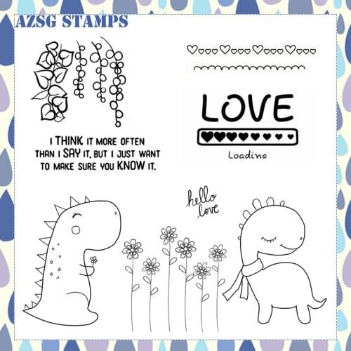 Dinosaur lover Transparent Silicone Clear Stamps for DIY Scrapbooking/Card Making Crafts Decoration Supplies