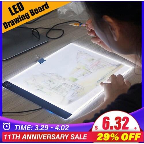 Ultra Thin A4 LED Light Pad Artist Light Box Table Tracing Drawing Board Pad Diamond Painting Embroidery Tools