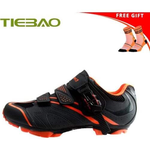 Tiebao Cycling Shoes Men Breathable Sapatilha Ciclismo Mtb Shoes Riding Sneakers Bicycle Self-locking Sports Mountain Bike Shoes