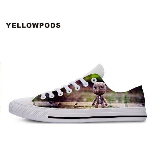 Flats Classic Canvas Shoes Hot Little Big Planet Sack Boy Custom Comfortable Women Woman White Flats Casual Fashion Shoes