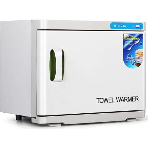 23L Towel Heater UV Sterilizer Box Cabinet Double-layer Ultraviolet Beauty Towel Thermal Disinfection Cabinet Towel Warmer