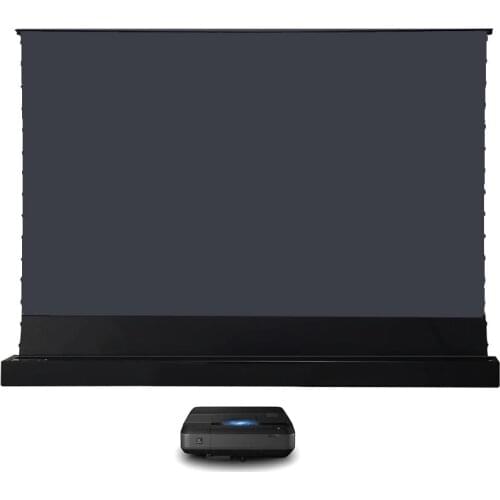 VSH-EF-ALRU3 Free Shipping 135" 133'' 16:9 HDTV UST ALR Motorized Floor Rising Screen For Laser TV Projector PET Crystal