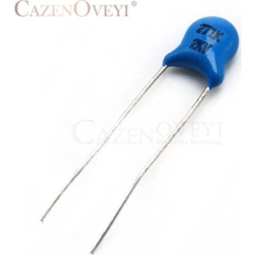 10pcs/lot High voltage ceramic capacitor 2KV271K 271K 2KV DIP-2 In Stock
