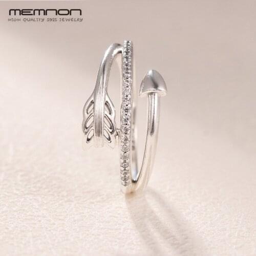 2019 Valentines Day Sparkling Arrow Ring With Clear CZ silver 925 sterling Original fine Jewelry Accessories rings For Women