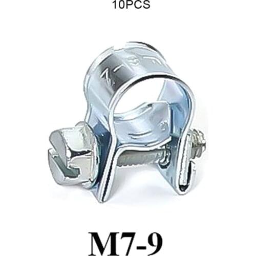 10Pcs Mini Clamp 7-18Mm / Fuel Pipe Hose Clamp / Air Hose Clamp Auto Parts