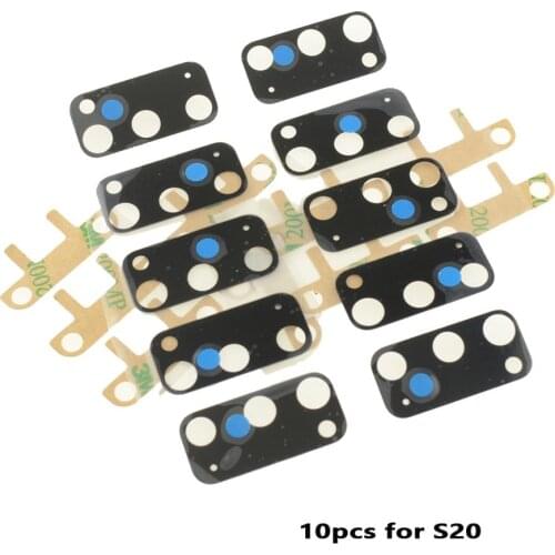 10PCS New Replacement Parts For Samsung Galaxy S20 S9 S8 S10 Plus Note 10 8 9 S7 edge Rear Back Camera Glass Lens with Adhesive