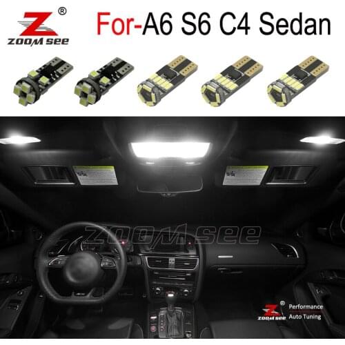 17pc LED plate bulb + LED interior dome light LED mirror lamp kit for Audi A6 S6 C4 Sedan (1994-1997)