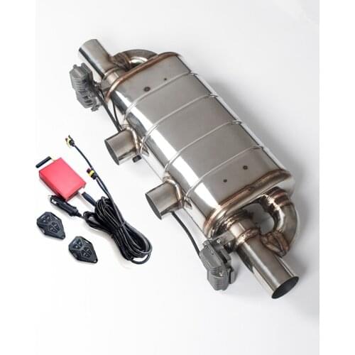 Electric Valve Muffler Valve Silencer Electric Exhaust Cutout Valve 51mm 63mm Remote Control Sounds Mufflers 1 Inlet 2 Outlet