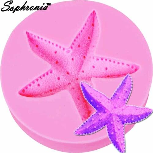 Sophronia Large Sea Starfish Silicone Mold Sugarcraft Fondant Cake Decorating Tools Candy Chocolate Candy Resin Clay Molds m893