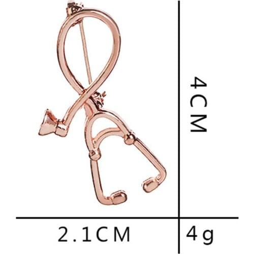 Brooches Doctor Nurse Stethoscope Brooch Medical Jewelry Enamel Pin Denim Jackets Collar Badge Pins Button Gift