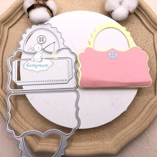 Bunnymoon Tote bag Metal Cutting Dies Stencils For Scrapbooking Photo Album Decoration Embossing Paper Card Craft