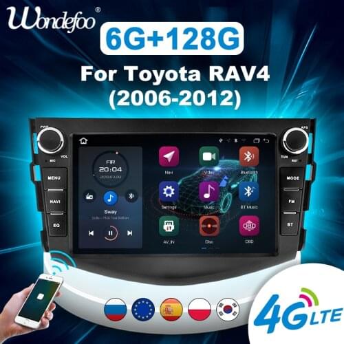 Carplay 2 din Android 10 Car radio For Toyota RAV4 RAV 4 2006-2012 Multimedia Player 8" GPS Navigation autoradio auto Stereo