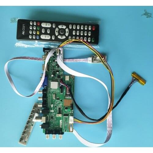 Kit For LP141WX3-TLB1/LP141WX3-TLN1 Digital HDMI Panel TV VGA USB AV 1280X800 30pin 1 CCFL LCD Controller board remote DVB-T
