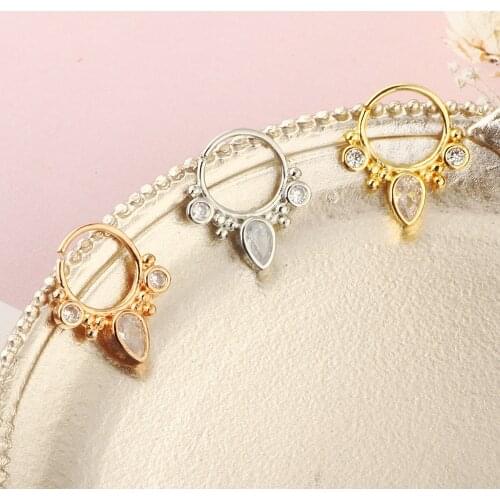 9Styles 1PC Brass Septum Clicker 20G Segment Nose Hoop Rings Hinged Septum Tragus Helix Nose Ring Piercing Body Jewelry Ombligo