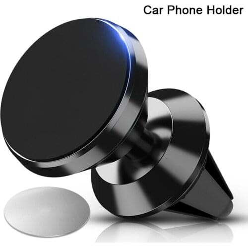 360 Rotable Air Vent Magnetic Holder for Mobile Phone in Car GPS Navigation Universal Bracket Stand Magnet Car Phone Holder