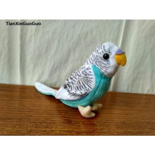Lovely parrot plush toy about 12cm light blue parrot bird soft doll baby toy ,birthday gift b2836