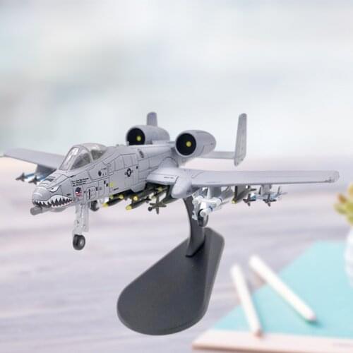 1/100 Scale Diecast Aviation America A-10 Attack Plane Aircraft Warcraft Model Toys with Display Stand Decor Gift