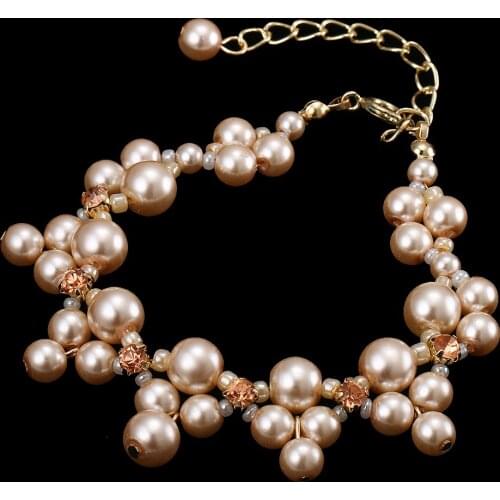 Emmaya Fashion Charm Simulated Pearl Bangles Bracelets For Women Fashion Korean Jewelry Bracelet Wholesale Price