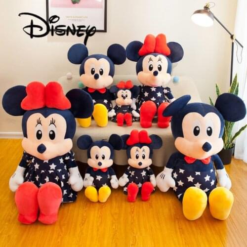 Disney Mickey Mouse Minnie Animal Stuffed Plush Toys Cartoon Princess Cotton Doll Birthday Gift Children Girl Kid New Year Gift