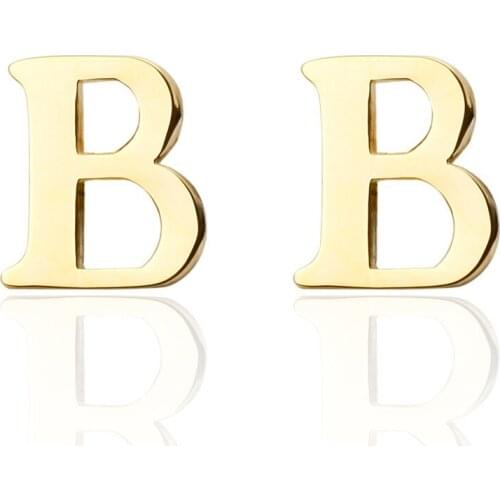 New Brand gold A-Z letter B Shirt Cufflinks for Men Jewelry Wedding Groom Alloy Cuff Links French Business Abotoaduras Gift