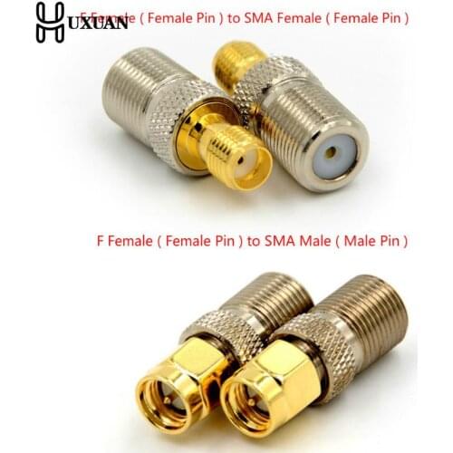 One Or 2pcs F Type Female Jack To SMA Male Or To SMA Female Plug Straight RF Coaxial Adapter F Connectors To SMA Convertors Tone
