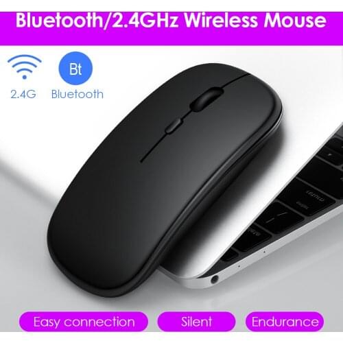 Rechargeable Optical Computer Mice Dual Mode 2.4GHz Wireless Bluetooth Mouse Office Notebook Mice Mouse Pro Gamer for PC Laptop