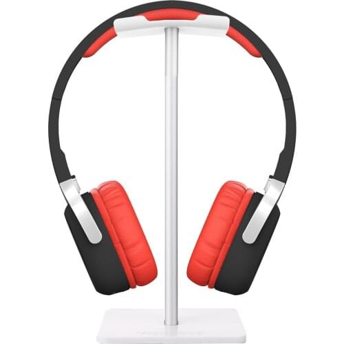 Headphone Stand Headset Holder With Aluminum Supporting Bar Flexible Headrest ABS Solid Base for Plantronics Headphones Headsets