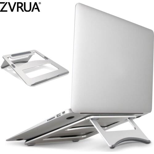 ZVRUA Laptop Stand Portable Tablet Holder Aluminium Laptop Stands For MacBook Air Mac Book Pro 120 Degree Tablet Mount Soporte