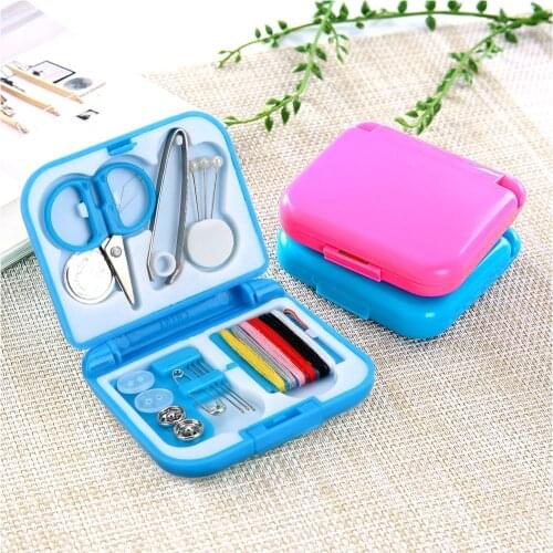 Portable Mini DIY Handwork Tool Kitting Needles Tools Travel Sewing Kits Box Embroidery Craft Home Tools Box