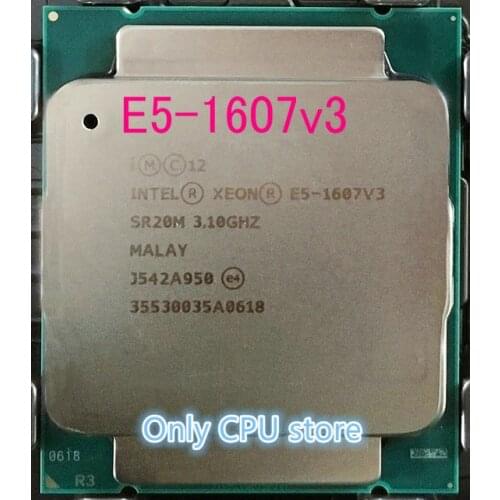 Free shipping Intel Xeon CPU E5-1607V3 SR20M 3.10GHz 4-Cores 10M LGA2011-3 E5-1607 V3 processor E5 1607V3 E5 1607 V3