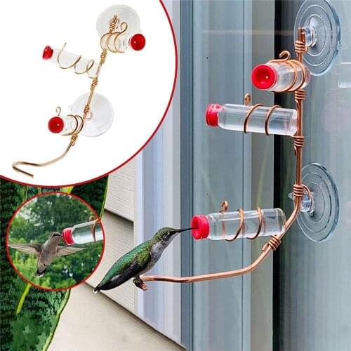 Hummingbird Bird Water Drinker Feeder Waterer with Sucker Pet Bird Supplies Dispenser Bottle Drinking Cup Bowls For Pet Parrot