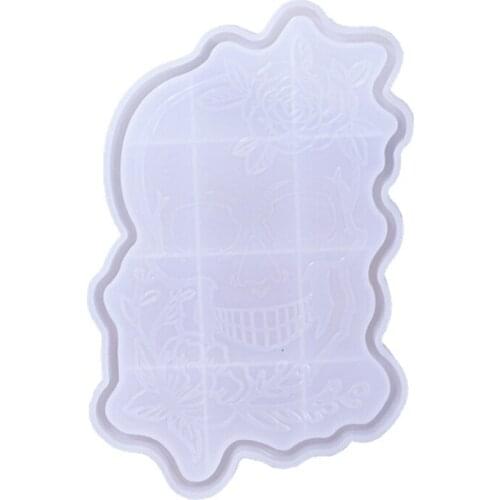 Skull Tray Epoxy Resin Mold DIY Craft Rolling Tray Jewelry Holder Silicone Mould