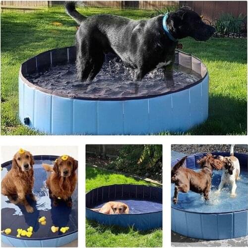 PVC Foldable Pet Pool Dog Swimming Pool Pet Bath Tub Bathtub Portable Pet Swimming Pool Collapsible Bathing Pool for Dogs Cats