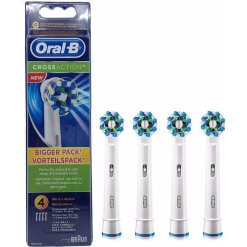 Oral B Replacement Toothbrush Head Soft Bristle Refill Cross Action Deep Clean Teeth Electric Toothbrush Round Brush Head Oral-b