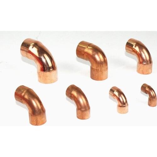 32mm Inner Dia x1.1mm Thickness Scoket Weld Copper End Feed 90 Deg Elbow Coupler Plumbing Fitting Water Gas Oil