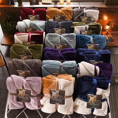 Super Soft Lamb cashmere Blanket Sofa Use Office Children Blanket Towel Travel Fleece Mesh Portable Car Travel Cover Blanket