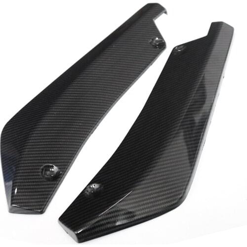 Universal Carbon Fiber Rear Bumper Lip Splitter Car Side Fender Fins Body Lip Spoiler Chin Skirt Protector
