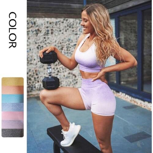 Women Seamless Yoga Sets Tie Dye Gym Set Women Workout Clothes Omber Sports Bra and High Waisted Seamless Yoga Pants Women