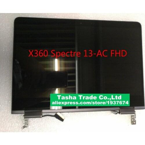 For HP X360 Spectre 13-AC LCD Screen Assembly FHD Webcam Silver Gray Tested IPS matrix Complete Display