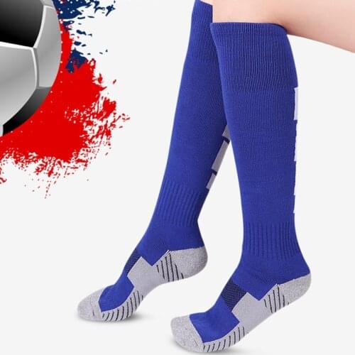 1 Pair Mens Non-Slip Soccer Socks Breathable Knee High Towel Bottom Cycling Hiking Sports Training Women Child Football Socks