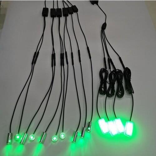 14 in 1 RGB Ambient LED with 8M Interior decoration car fiber optic strip light by App Control 12V decorative atmosphere lamps