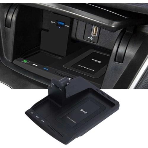 15W Wireless Charger QI Fast Charging Phone Holder QC3.0 USB Port for Honda Accord/ Inspire 2019 2020 2021 Car style