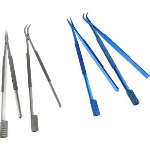 2pcs Titanium stainless steel Blade Breaker Straight/Curved ophthalmic eye instrument