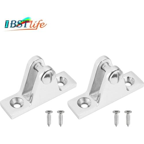 2PCS Stainless Steel 316 Boat Bimini Top Fitting Deck Hinge Marine Kayak Canoe Boat Cover Bimini Sprayhood hardware Accessories