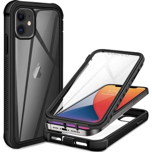 360 Full Body Screen Protector Transparent Case For iPhone 12 Pro Max Mini 11 Xs X Xr 6 6S 7 8 Plus SE2 Shockproof Phone Cover