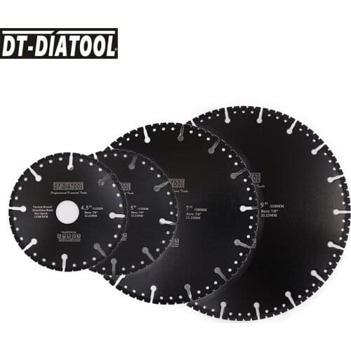 4pcs/1set Vacuum Brazed Diamond Saw Blade All Purpose Cutting Discs Demolition Wheel for Cast Iron Rebar Hard Stone 4/4.5/7/9"