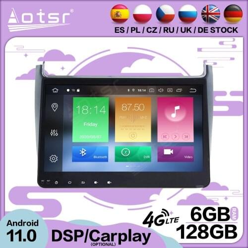 6+128G Carplay Android 11 For Volkswagen Polo 2016 Car Multimedia GPS Video Player Radio Receiver Audio Stereo Head Unit