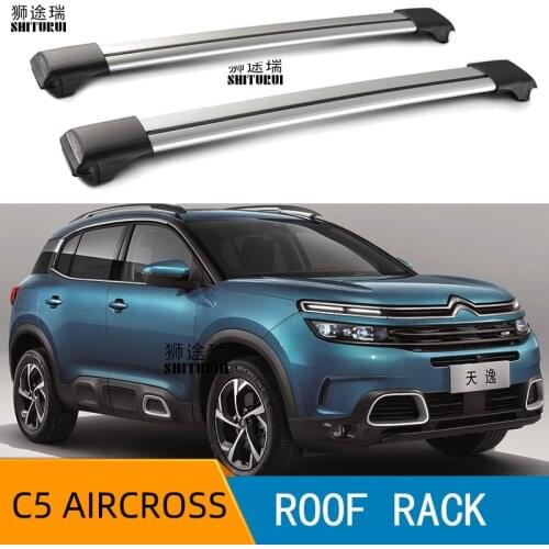 2Pcs Roof bars For CITROEN C5 AIRCROSS 2019+KL Aluminum Alloy Side Bars Cross Rails Roof Rack Luggage LOAD 200KG Vehicle mounted
